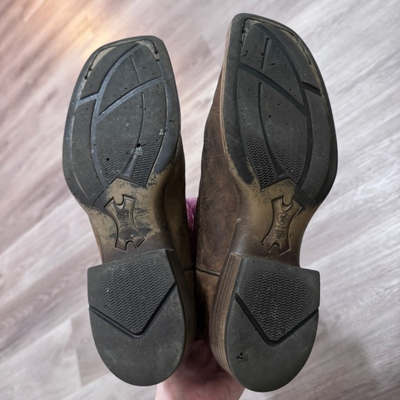 Ariat Pink Brown Cowboy Cowgirl Boots 8.5B Women’s Western Country - Picture 11 of 11